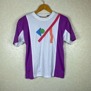 Vintage Abstract Shapes Color Block T-shirt